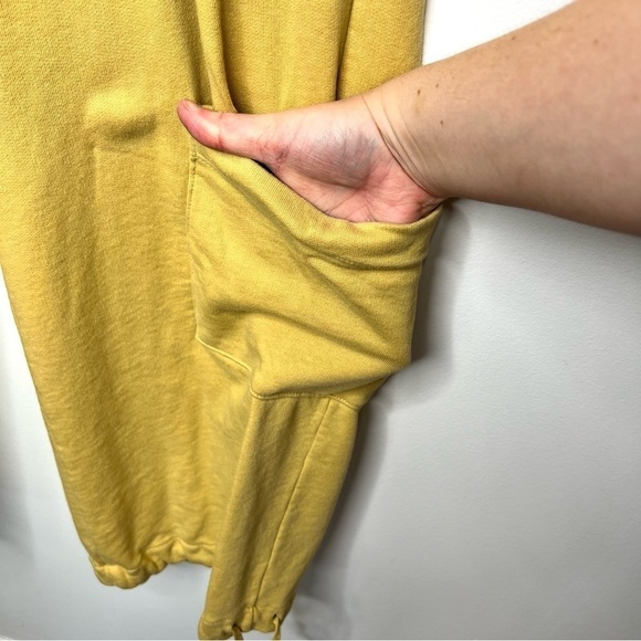 Zara Cargo Green Sheen Wide Leg High Waisted Plush Cotton Sweatpants Small - Picture 5 of 16